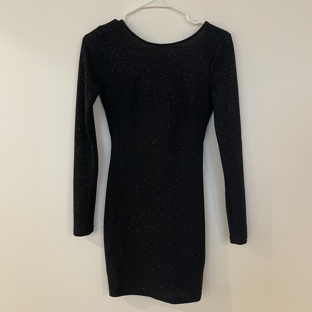 Lovely Day Black Sequin Mini Dress